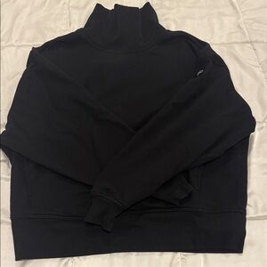 ALO Yoga Black Cowl Neck Pullover Sweater